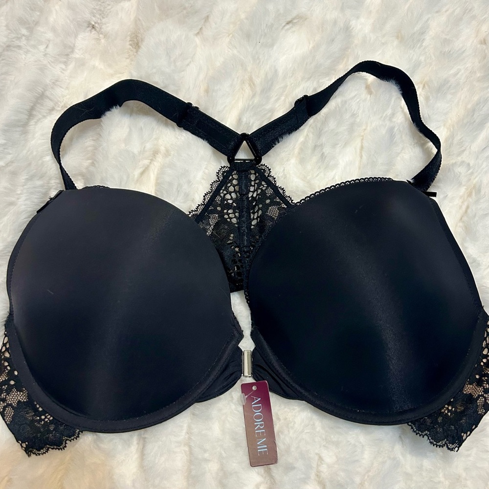 Adore Me Black Lace T-Shirt Bra